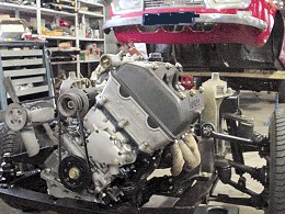 Subframe ready to go under the Zagato